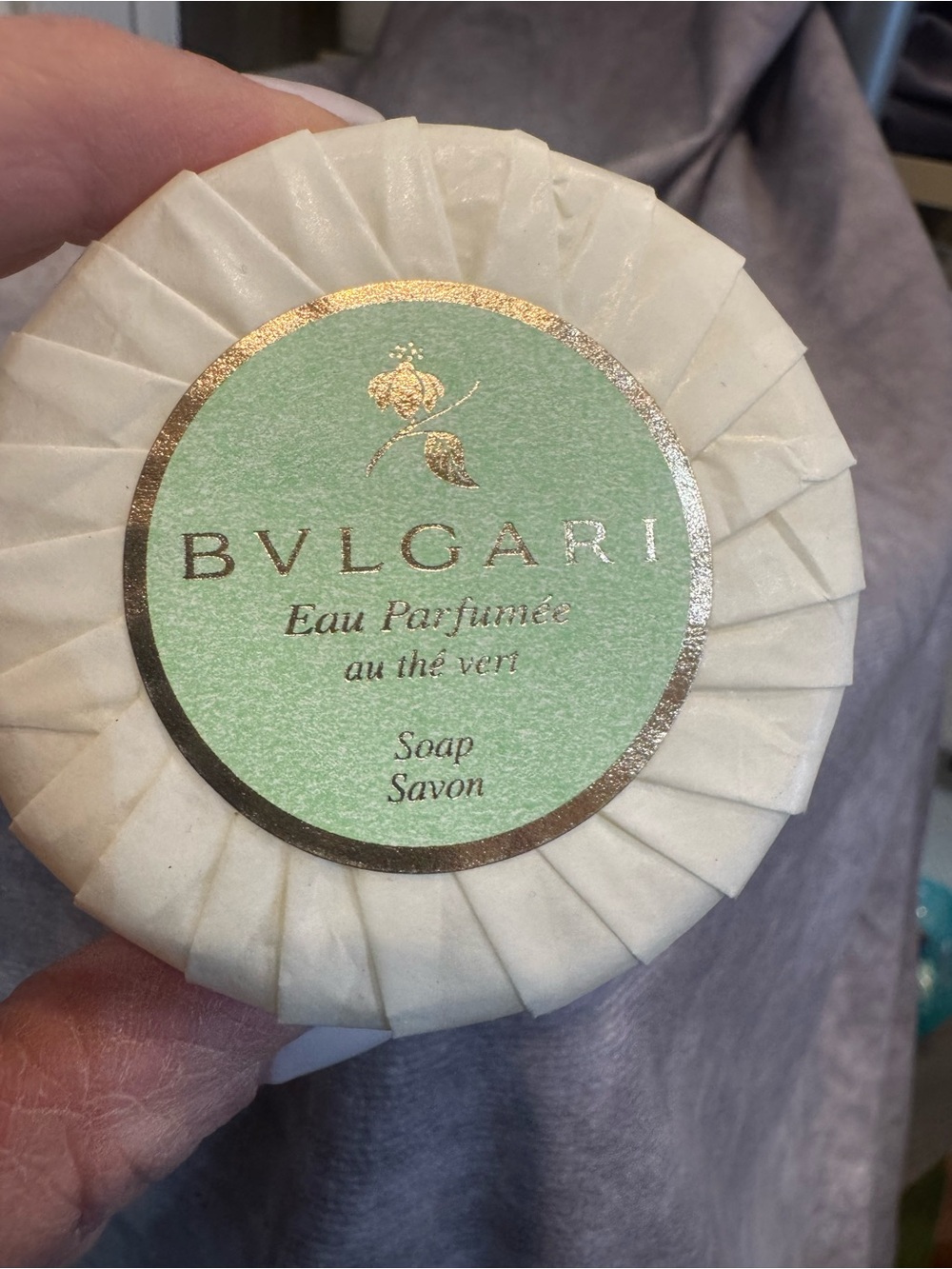 Bulgari Green and Gold Wrapped Hand Soap